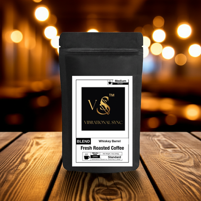 Whiskey Barrel Aged coffee brewed cup — Vibrational Sync