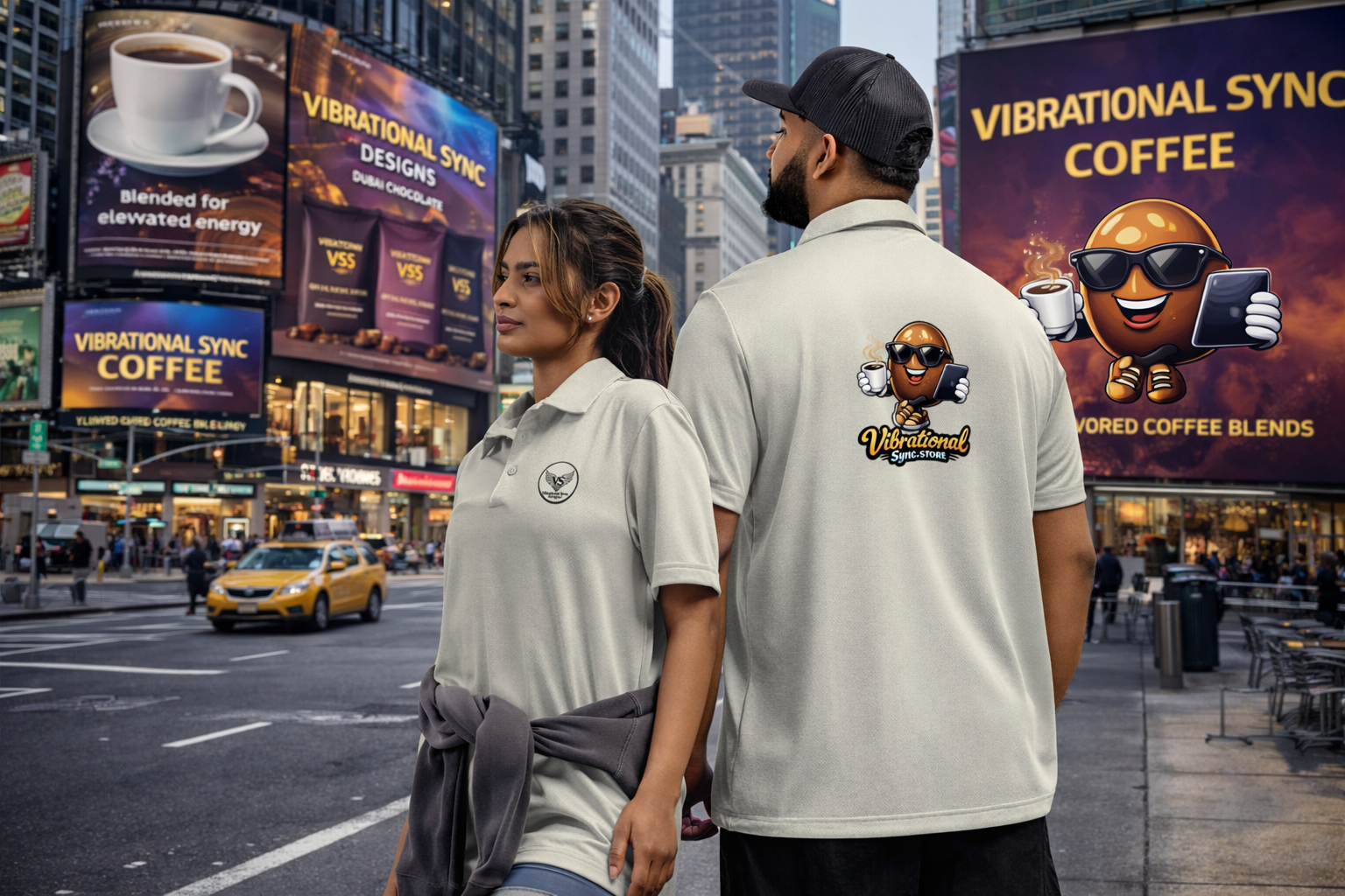 Vibrational Sync Adidas space-dyed polo