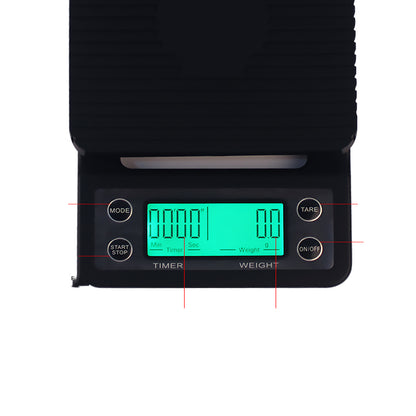 Coffee scale with silicone mat