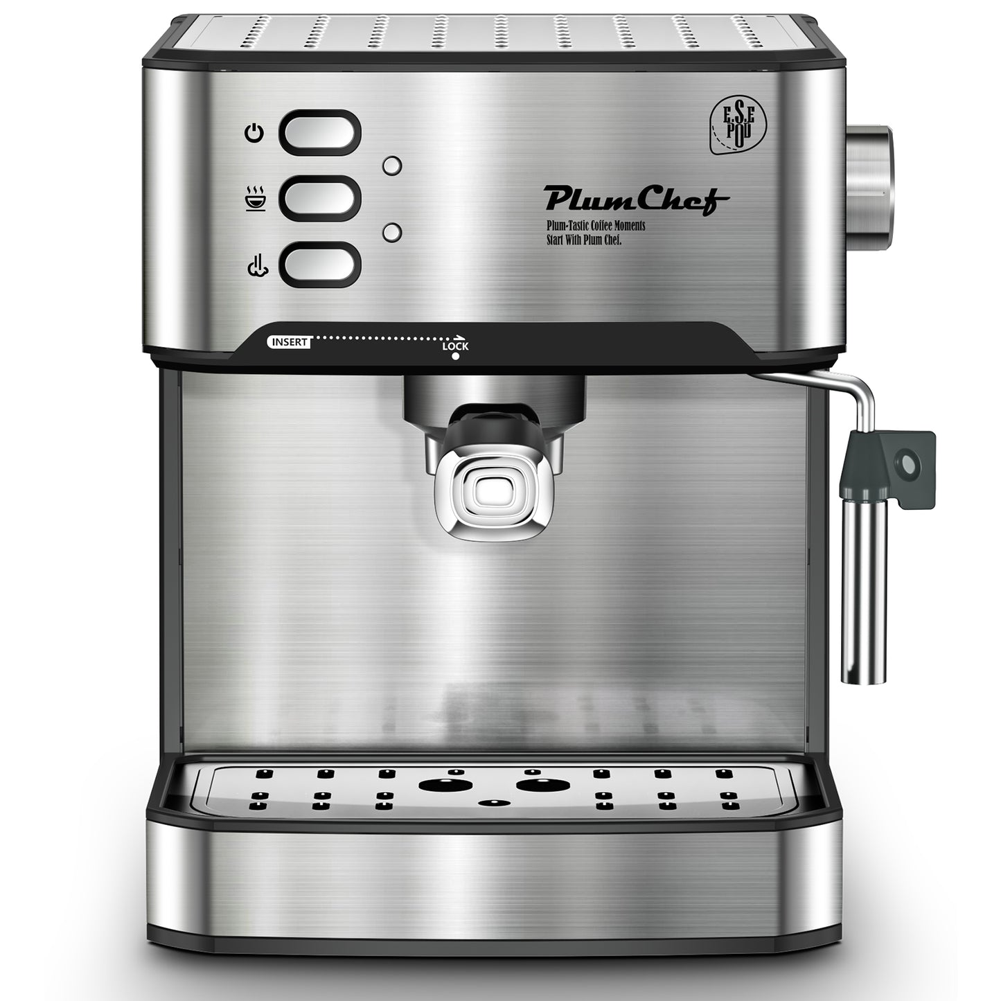 20-bar espresso machine with milk frother — hero view