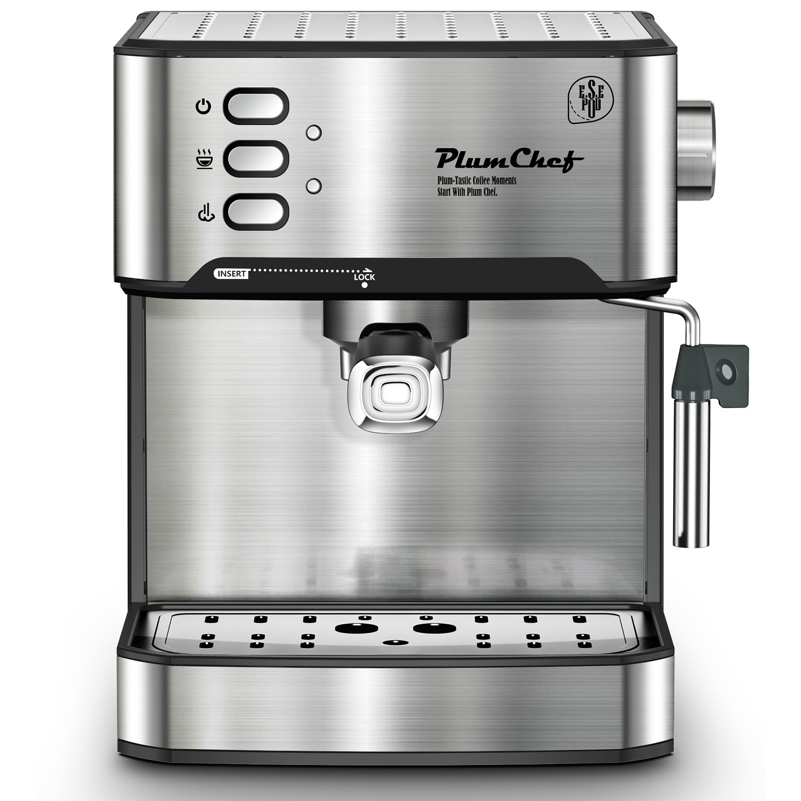 20-bar espresso machine with milk frother — hero view