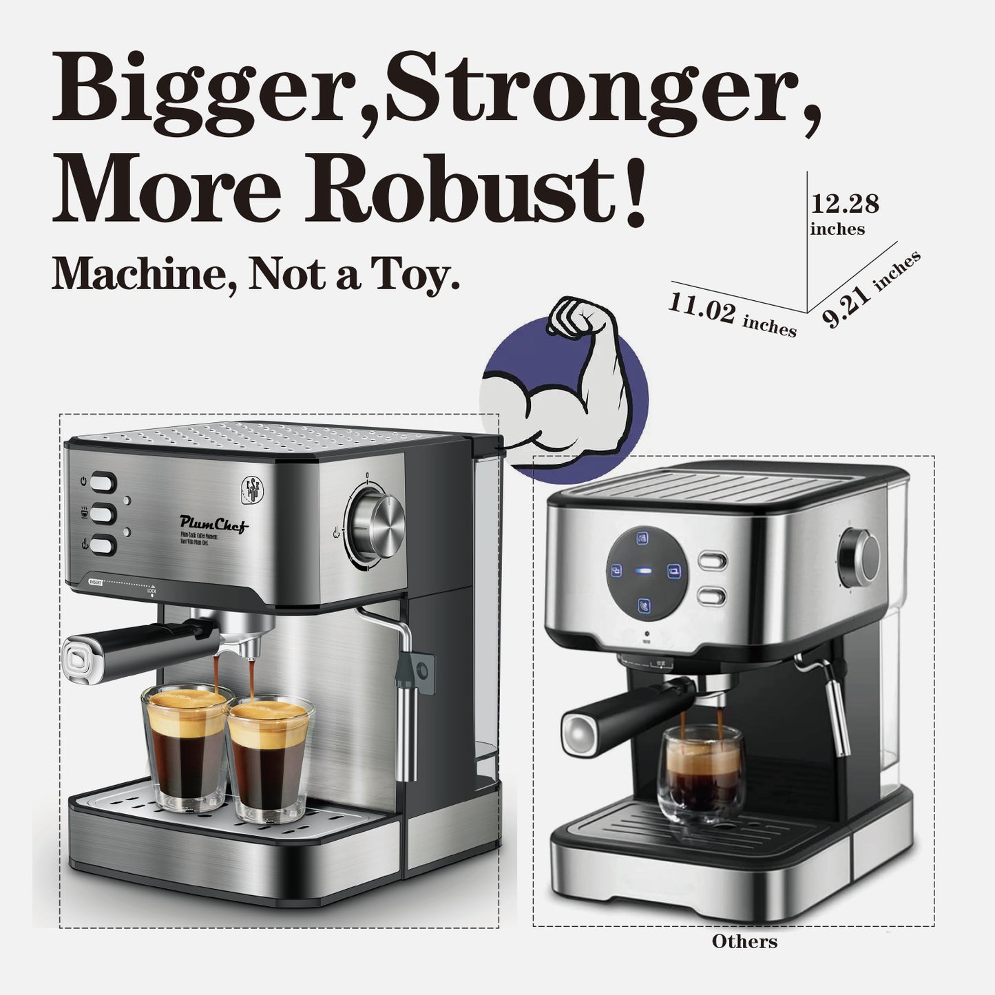 Home barista espresso machine with cappuccino — lifestyle view