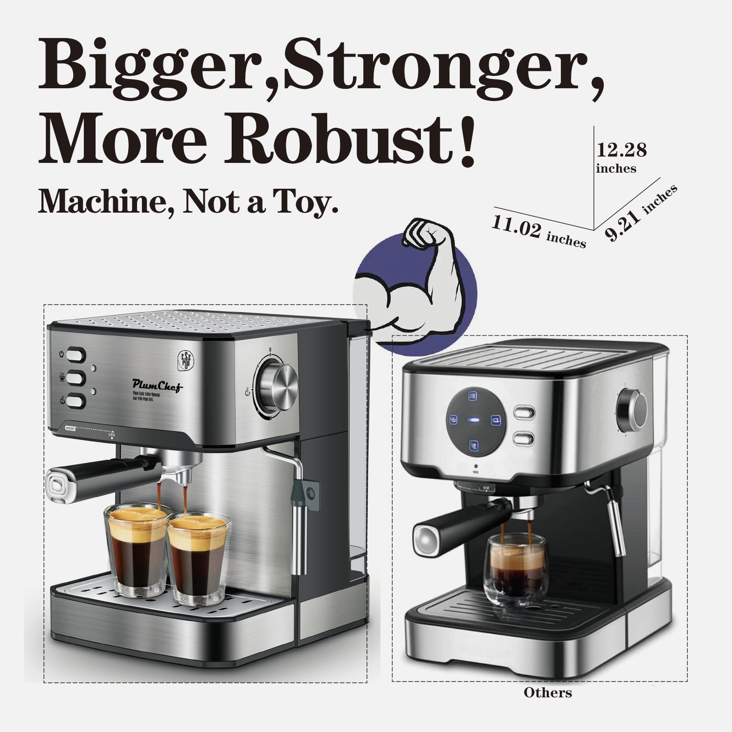 Home barista espresso machine with cappuccino — lifestyle view
