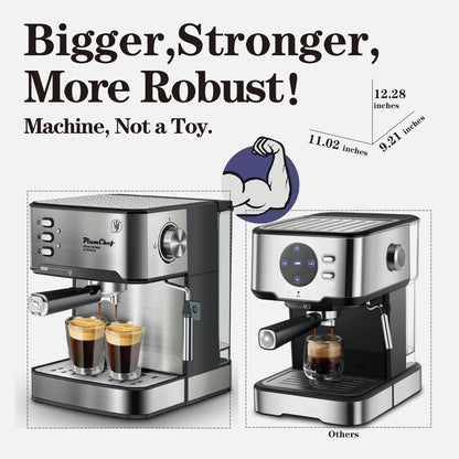 Home barista espresso machine with cappuccino — lifestyle view