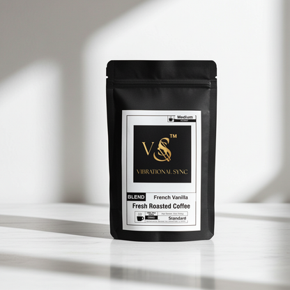 French Vanilla coffee lifestyle scene — Vibrational Sync