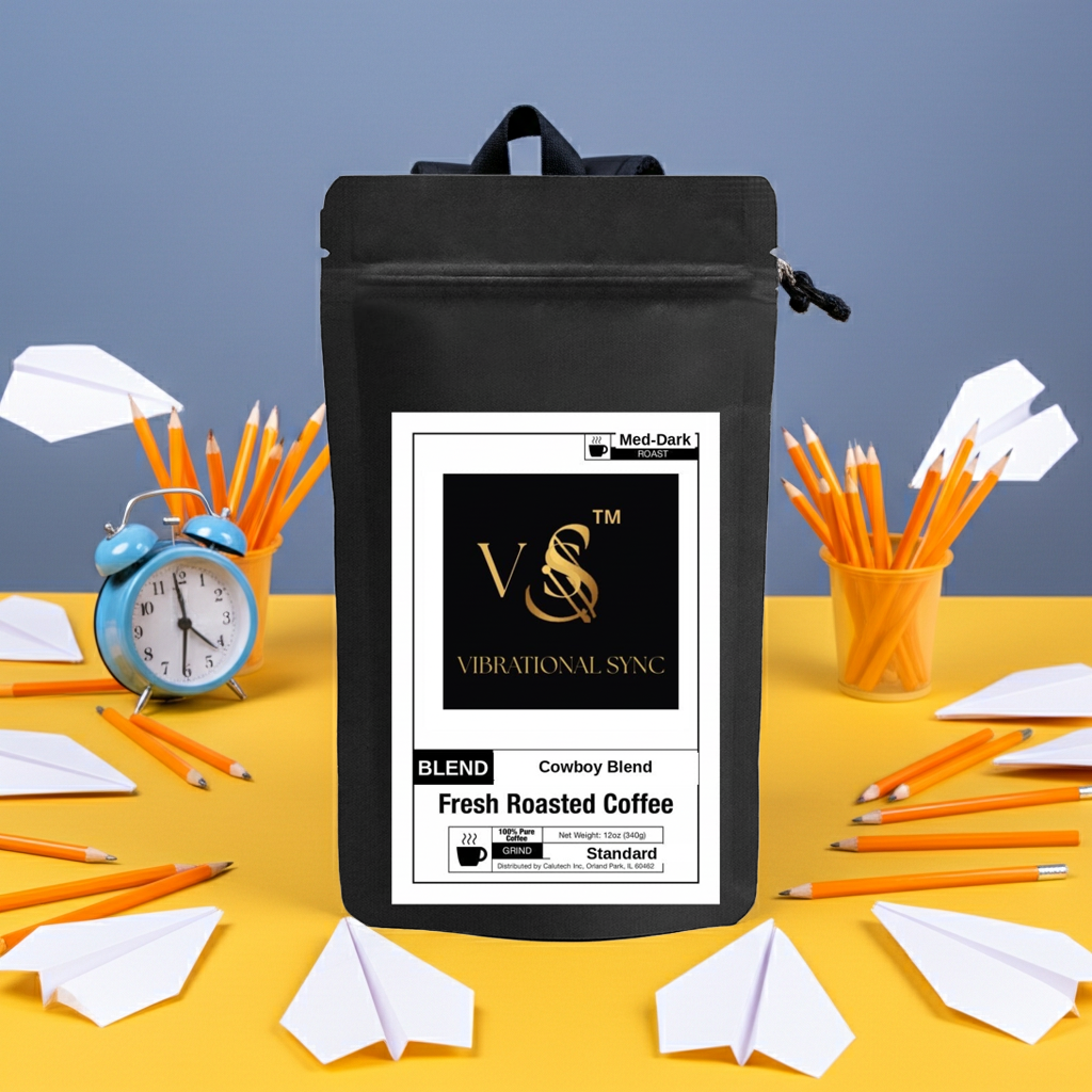 Cowboy Blend coffee brewed cup — Vibrational Sync