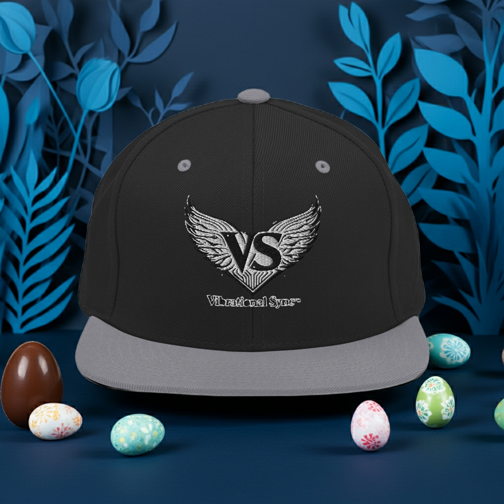 Premium Snapback Hat - Classic Flat Brim 6-Panel Cap | Vibrational Sync