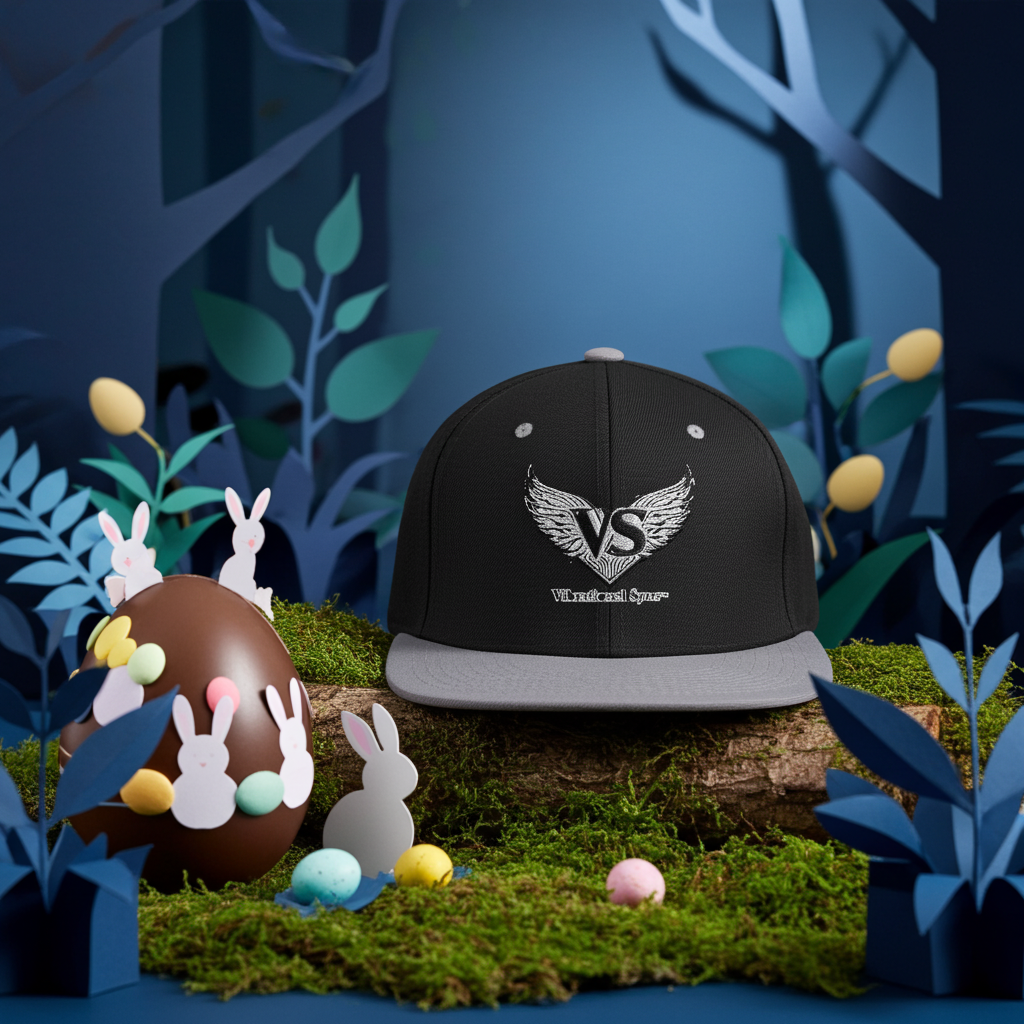 Premium Snapback Hat - Classic Flat Brim 6-Panel Cap | Vibrational Sync