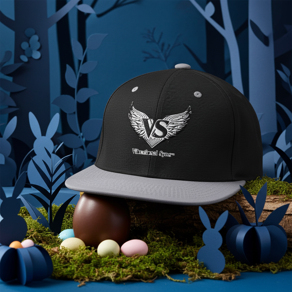Premium Snapback Hat - Classic Flat Brim 6-Panel Cap | Vibrational Sync