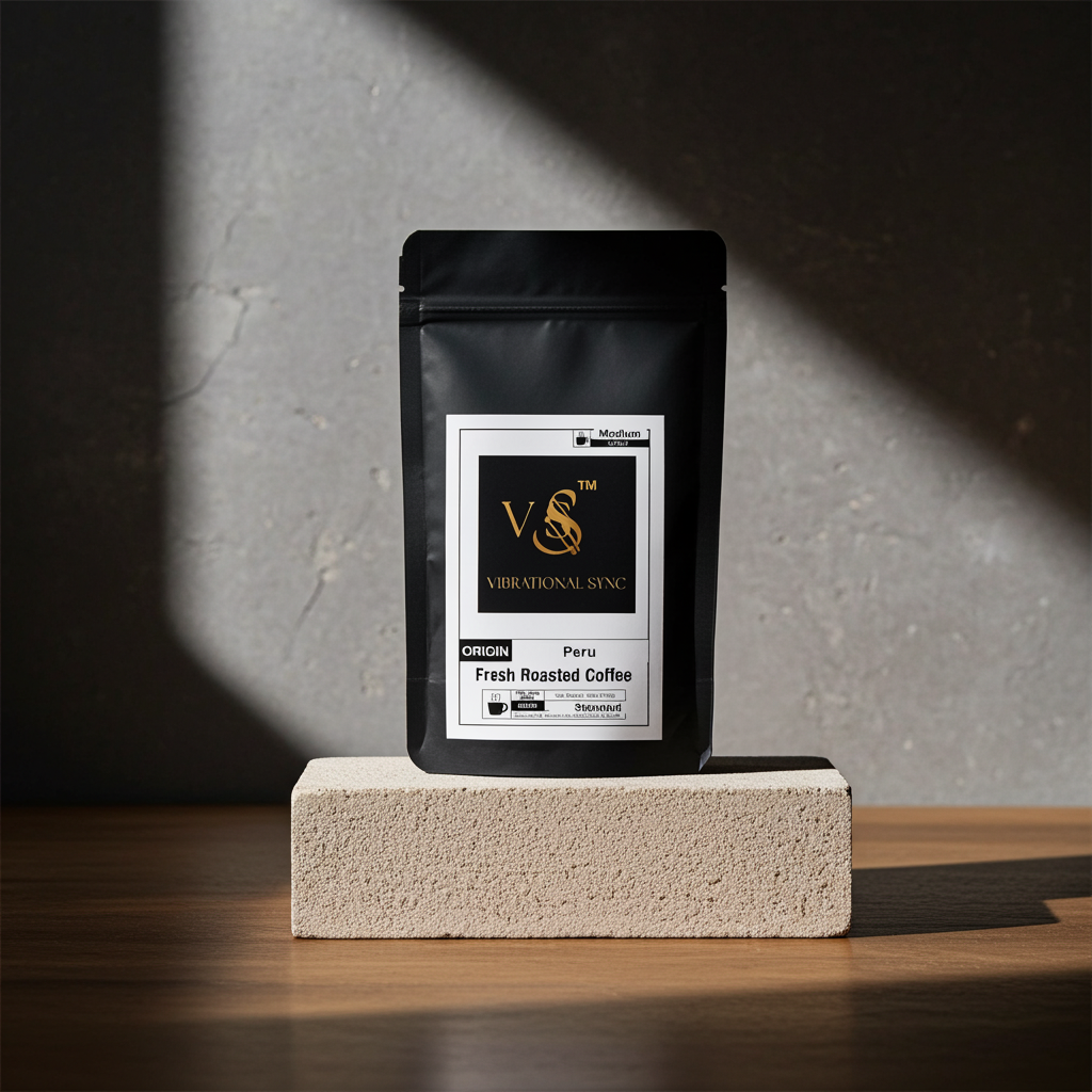 Peru single origin coffee brewed cup — Vibrational Sync