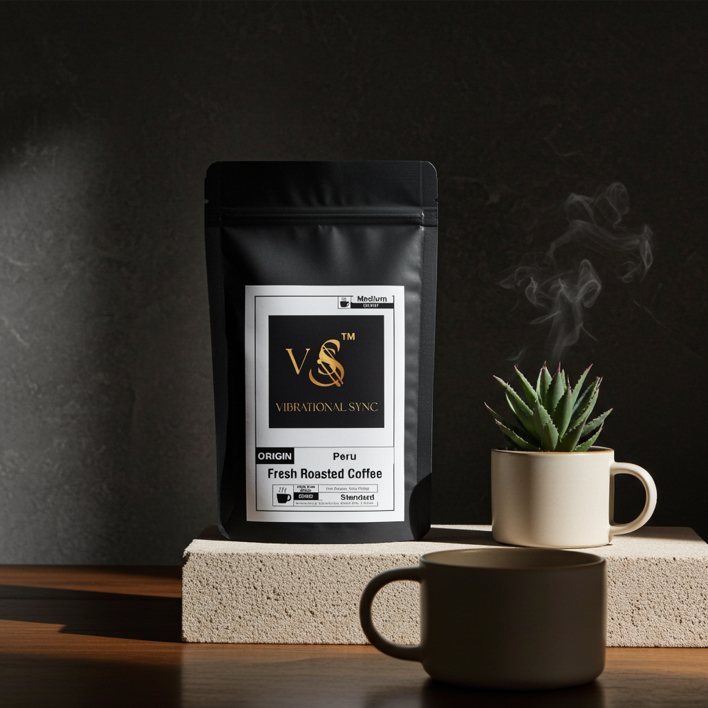 Peru single origin coffee lifestyle scene — Vibrational Sync