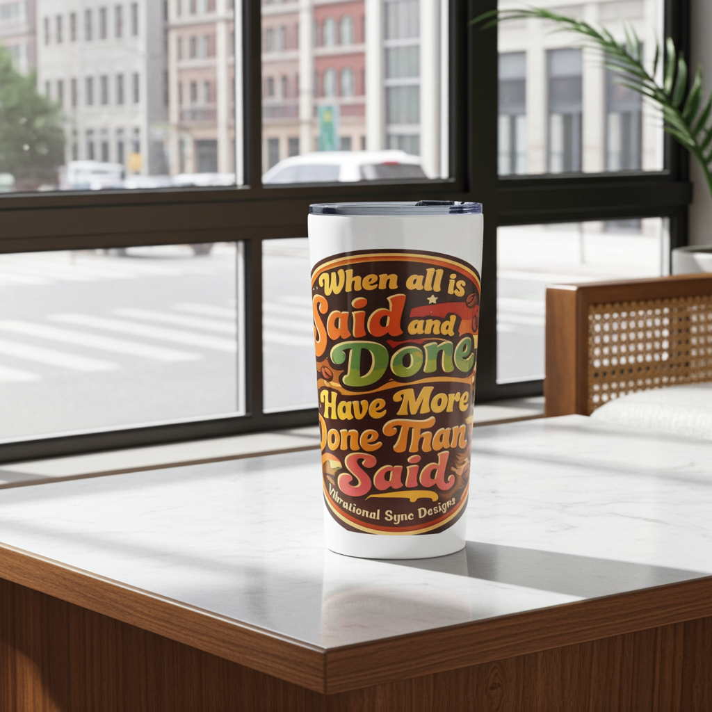 Tapered stainless steel tumbler