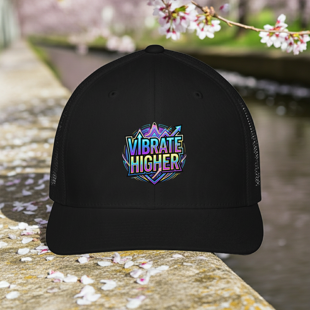 Vibrate Higher - Closed-back trucker cap | Vibrational Sync