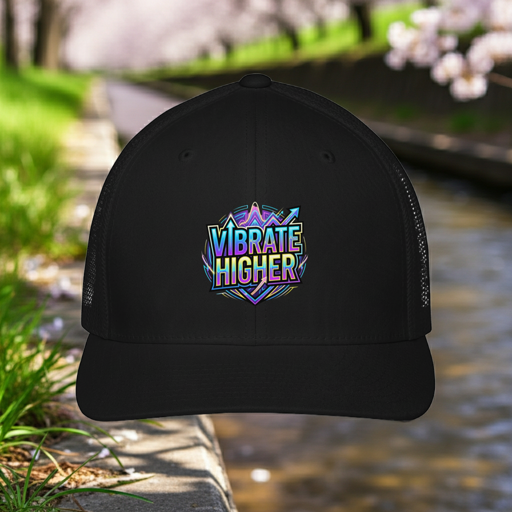 Vibrate Higher - Closed-back trucker cap | Vibrational Sync