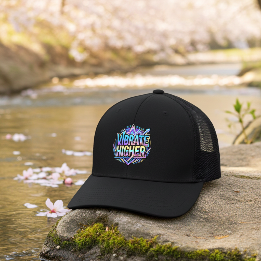 Vibrate Higher - Closed-back trucker cap | Vibrational Sync