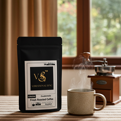 Guatemala single origin coffee brewed cup — Vibrational Sync