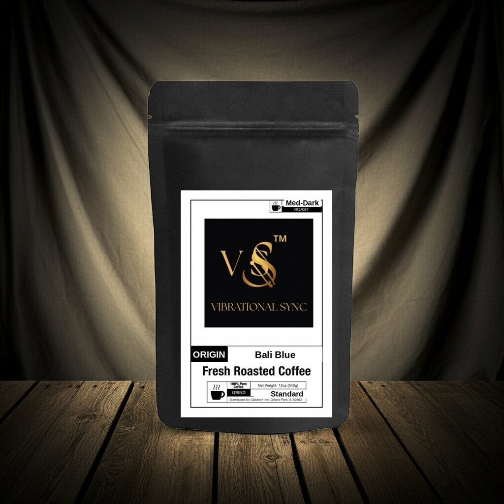 Bali Blue single origin coffee brewed cup — Vibrational Sync