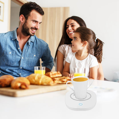Electric mug warmer pad — top view