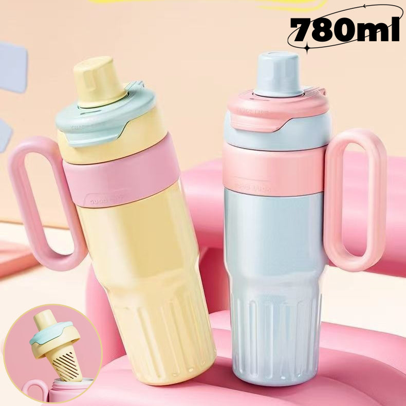 Gradient insulated tumbler 780ml with straw lid — hero view