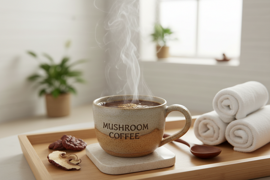 Mushroom Coffee Dark Roast - Lion's Mane & Cordyceps | VibrationalSync