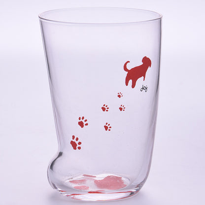 Cat paws frosted glass mug collection — all five styles