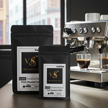 Cinnamon Hazelnut coffee brewed cup — Vibrational Sync