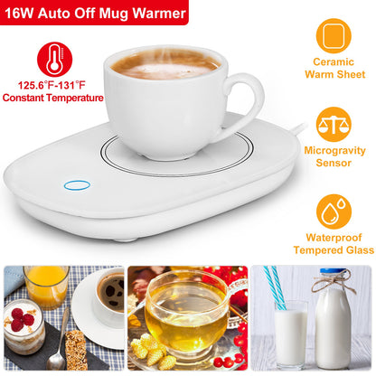 Auto shut-off coffee mug warmer — hero view