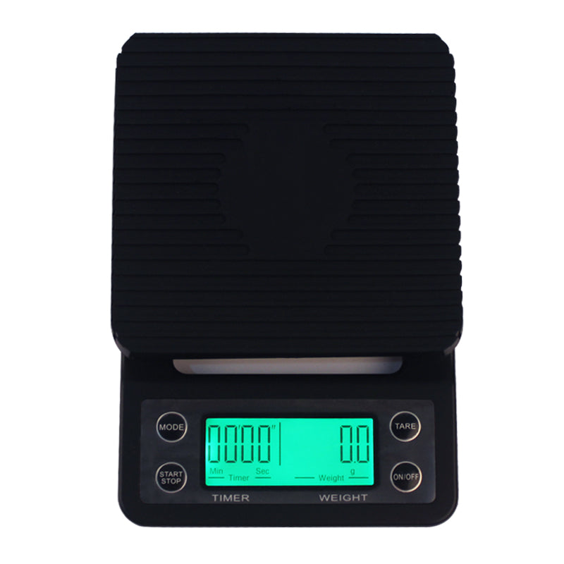 Backlit coffee scale display detail