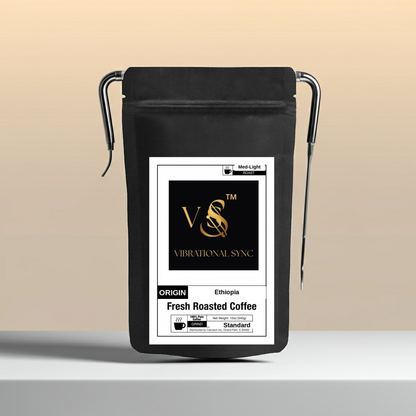 Ethiopia Natural coffee grounds close-up — Sidama single origin