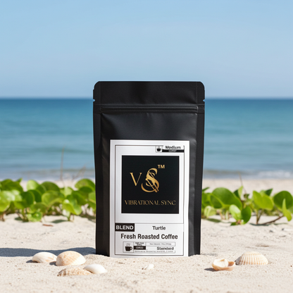 Turtle flavored coffee brewed cup — Vibrational Sync