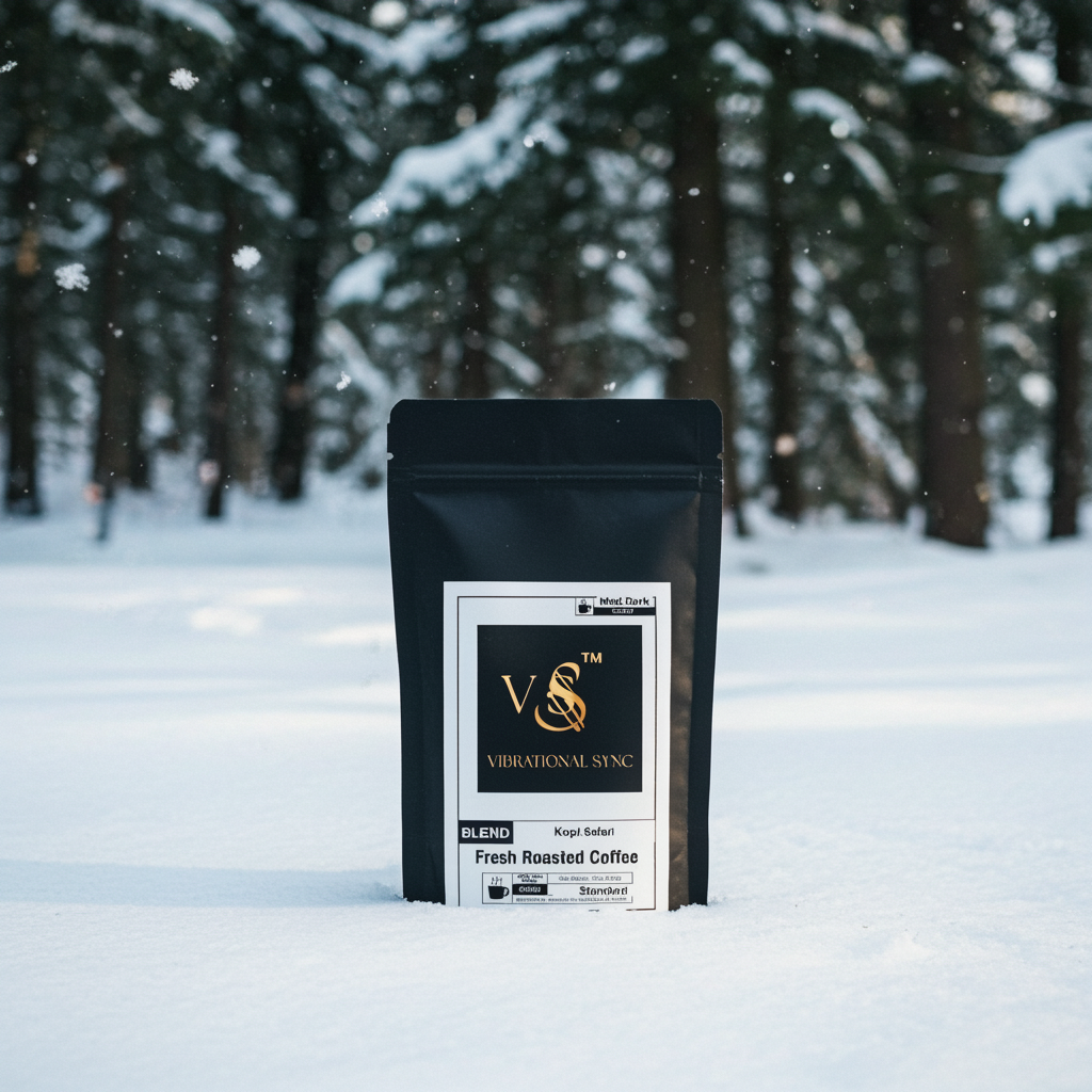 Kopi Safari coffee lifestyle scene — Vibrational Sync