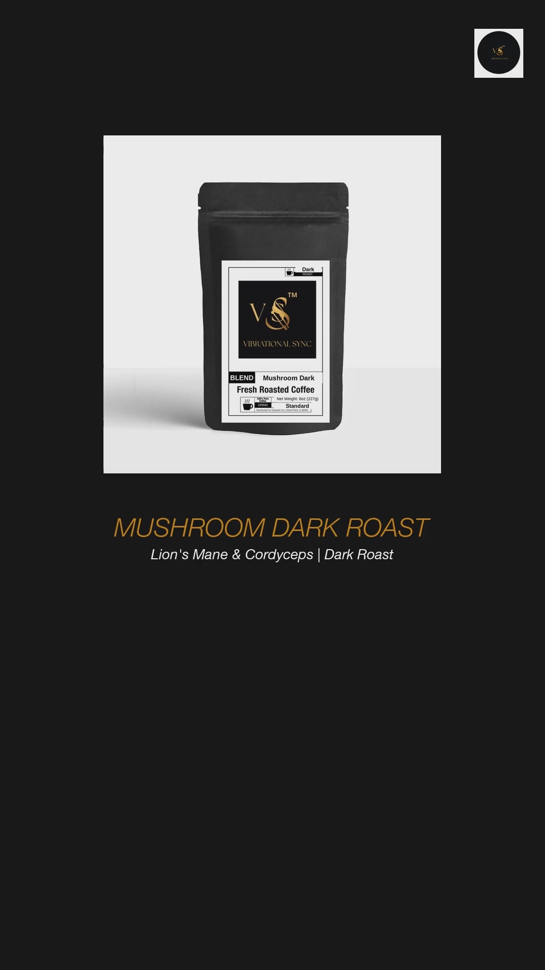 Dark Roast Mushroom Coffee with Lions Mane and Cordyceps product video