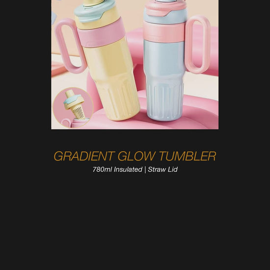 Gradient Glow 780ml Insulated Tumbler with Straw Lid product video