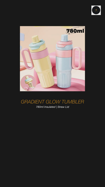 Gradient Glow 780ml Insulated Tumbler with Straw Lid product video