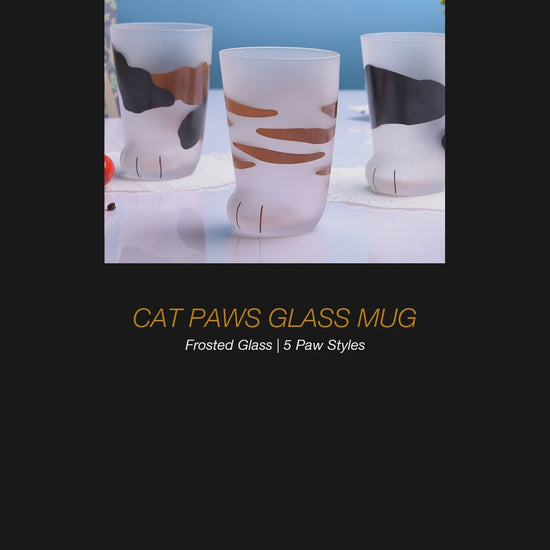 Cat Paws Frosted Glass Coffee Mug product video