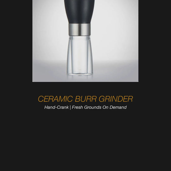 Hand-Crank Ceramic Burr Coffee Grinder product video