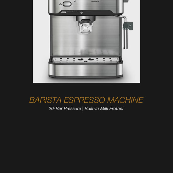Barista 20-Bar Espresso Machine with Milk Frother product video