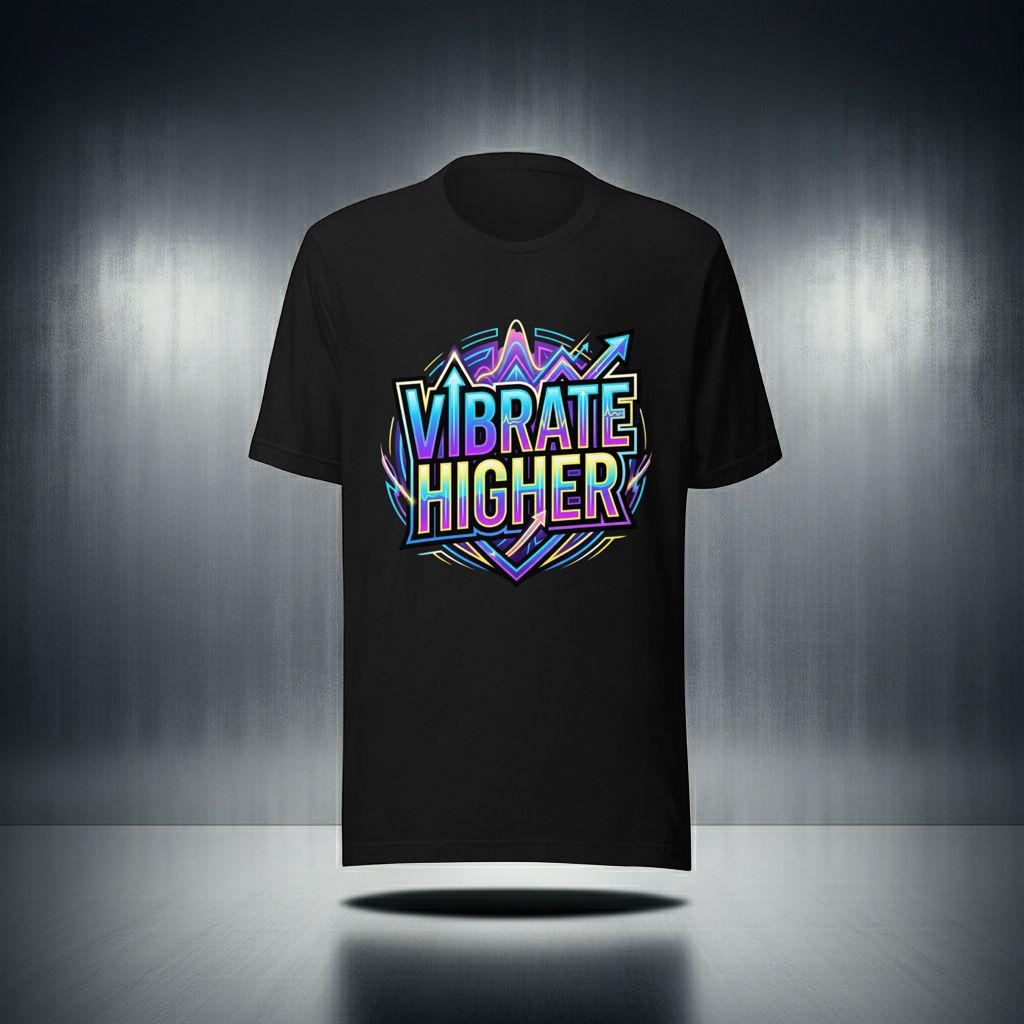 Vibrate Higher - Premium Unisex Soft Cotton Everyday Tee | Vibrational Sync