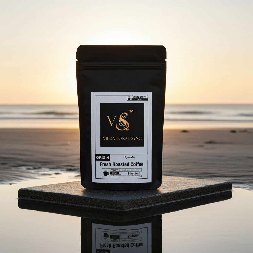 Uganda single origin coffee brewed cup — Vibrational Sync