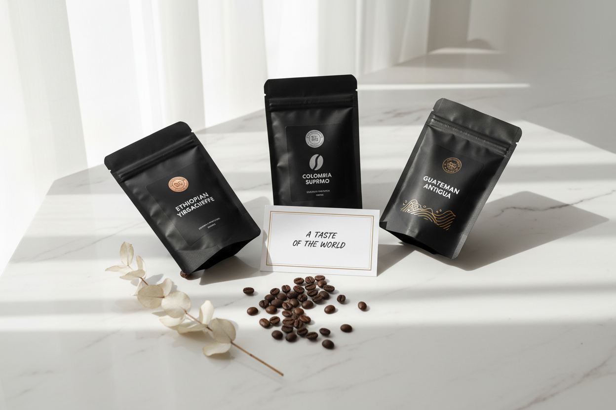 Single origin coffee sample pack — six 2oz bags, Vibrational Sync